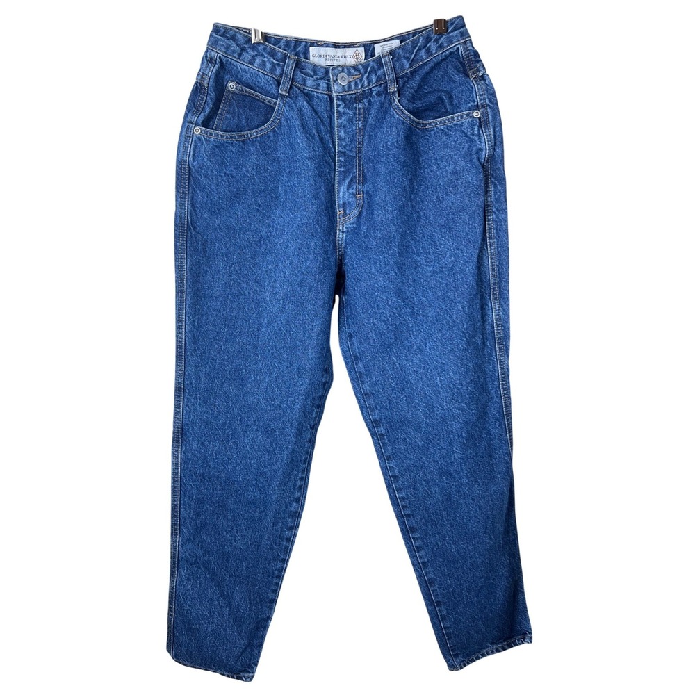 Vintage Gloria Vanderbilt High Waisted Mom Jeans Medium Wash Blue‎ Petite 14